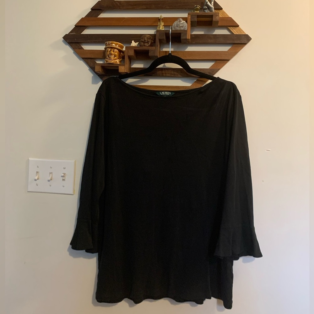 Ralph Lauren 100% cotton top with flare sleeves.